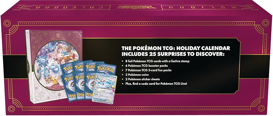 Pokemon TCG Holiday Calendar 新品未開封 Amazon.com: Pokémon TCG: Holiday Calendar (2025) : Toys & Games